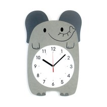 에코팩토리 무소음 아이방 벽시계 동물친구들 - 코끼리, 교육용시계판