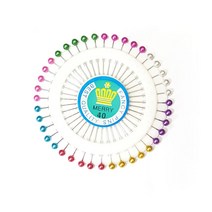 쏘잉스타 메리 해바라기 시침핀 원형 칼라 시침핀 해바라기핀 원형핀 진주핀 40pcs