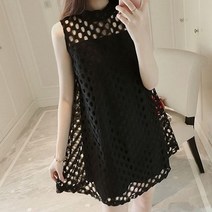 라쿤걸 직수입 구멍레이스 쉬폰탑 원피스 b0038