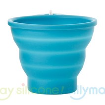 토탈하우스 실리만 실리콘 접이식 휴대컵 230ml WSK414 폴딩컵 접이식컵, 청록, 1개