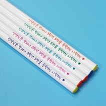 에듀펜샵 화이트 삼각 네임연필 2B 연필, 연필세트_파스텔, 5개입