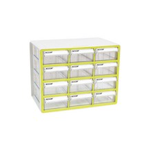 카파맥스 스마트 서랍식 수납함 12단 다용도, 스마트서랍식수납함12단 연두