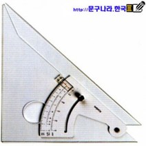 Koring 각도삼각자 제도용각도자 각도기자/분도기, 25㎝, 1개