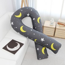 이블랑 순면 바디필로우 U자(솜포함), 달별 그레이