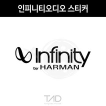 만물자동차 TaD-인피니티오디오스티커 하만 스피커 티에이디데칼, 써니오렌지