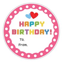 네임코코 생일 축하 답례품 포장데코 스티커, 생일11_HAPPYBIRTHDAY, 40개입