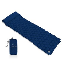 초경량 백패킹 캠핑 에어매트 베개일체형, 초경량매트-네이비
