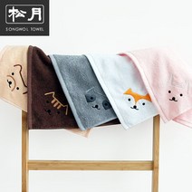 송월타올 빼꼼 라벨고리타올 5장, 핑크(토끼)