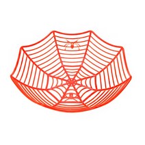 거미줄 사탕바구니 할로윈바구니 할로윈 소품 레드, 단품