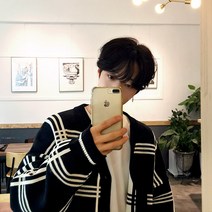토모나리 오버핏 플레드 체크 가디건