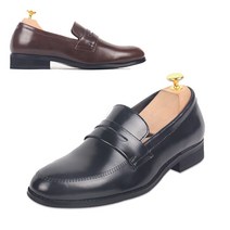 문워크 천연소가죽 남성로퍼_U라인 레더 페니로퍼