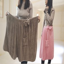 [써니몰] (겨울철 필수템) 극세사 밸크로 리본치마담요