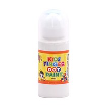 키즈 핑거 도트페인트 60ml 낱색 - 흰색 / 키즈맘아트 도트물감 유아 어린이 간편한 도트 물감 미술 놀이 두어닷 물풀 한글 영어 숫자 그림 도트 페인트 집콕 엄마표미술 홈스쿨