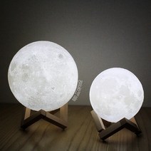 옆동네몰 입체 달(moon) 밝기조절 무드등, 16색+리모컨-8cm