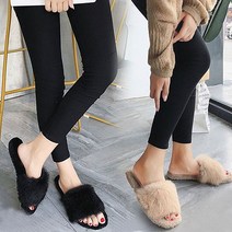 엣지걸슈즈 008 페미닌 믹스 천연 토끼털 슬리퍼