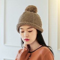 이스트무브 털모자 샤넬사 겨울 여자 여성 트윌 방울 니트 비니 - 주문시 색상이름 확인필수!!
