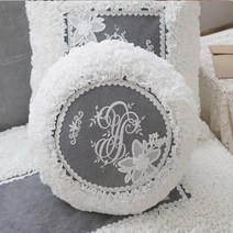 구르미온 순면 쇼파쿠션 호박쿠션 곱창원형아르떼, 크림아이보리(솜 포함)