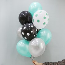 e베이비랜드 크리스마스 천장 파티풍선 세트, 천장파티풍선세트_민트도트, 1개