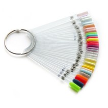 네일윈도우 스틱형 컬러차트 50개입(내추럴 투명)_네일샵_셀프네일_칼라차트판, 투명, 1개