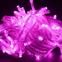 화예엘이디 DC24V LED 96구 은하수 전구_투명선 핑크색 (전원코드포함), 투명선 핑크색