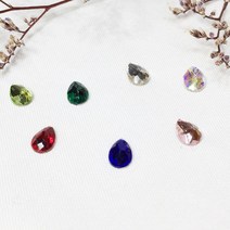 물방울7303 평스톤6x4mm(10개입)7컬러 물방울스톤 네일아트재료, 페리도트