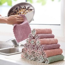 흡수력 기름때 강한 소형 산호타올, 랜덤, 1p