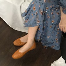 슈즈플로우 말랑말랑한 스퀘어 여성 플랫슈즈