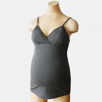 마더라이크 N.면스판캡내장수유나시- 민소매 임부 런닝 수유복