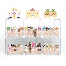 나노블럭 미니피규어 SD건담 소니엔젤 넨도로이드 진열장 장식장 케이스 조립식진열장 엠블럭 A타입 2층x3칸 6칸형(앞/뒤덮개포함), 투명, 투명