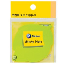 프린텍 모양 스티키노트 DI 하트 잎 별 사과 등, 잎모양DI011