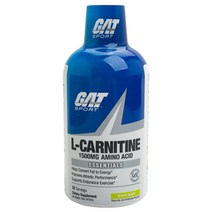 GATSPORTS L-카르니틴 1500mg 아미노산 에센셜 그린 애플 무설탕, 473ml, 1개