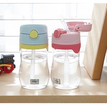 THERMOS 일본 써모스 트라이탄 빨대컵 325ml 유아물병, 핑크
