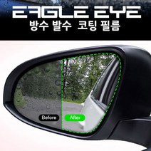 기아 K5 전용 이글아이 사이드미러 방수발수코팅필름, 1개, 타입 6-2P 사각