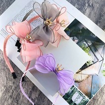 크리스탈하우스 여아 왕리본 머리띠 [408]