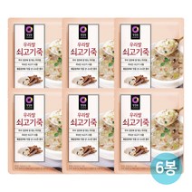 청정원 우리쌀쇠고기죽 60gx6봉, 60g, 6개