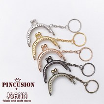 5cm둥근프레임(키링형), 골드, 5개