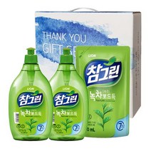 참그린 녹차뽀드득 용기2개입 리필1개입 3P, 1300g, 1set