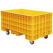 세화 플라스틱 점보상자 점보박스 600L 바퀴포함 공업 약품 식품 대용량, 1개