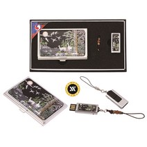안스아르떼 채색 십장생 자개 명함 + 가띠 메탈 자개 USB (8GB~64GB) USB 세트, 16GB