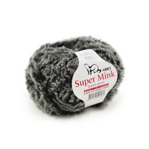 나은몰 슈퍼 밍크 Fur 목도리 털실 뜨개실 넥워머 무릎담요 Knit, 07 챠콜 그레이 윙스