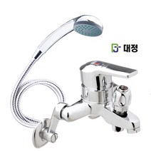 국산 욕실 욕조 샤워기 수도꼭지 자바라 벽붙이 코브라 냉온수 화장실 혼합 수전, 1개