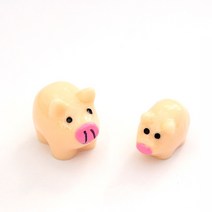 비오스 테라리움 꾸미기 미니어쳐 돼지 2종, 엄마+아기