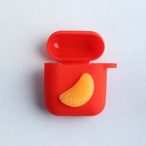 스마트커버 데이지꽃 퍼플 플라워 에어팟키링 에어팟케이스 자동차키홀더, 귤레드에어팟케이스