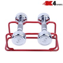 K4스포츠아몸디 K4-42 아령진열대 덤벨보관대, 레드, 1개