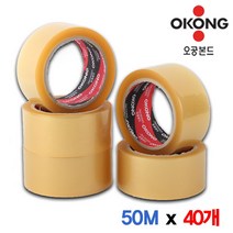 오공본드 겨울용 냉동 사계절용 OPP 투명 박스테이프 50M, 오공본드 겨울용/사계절용 OPP 투명 박스테이프 50M X 40개, 40개