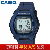 [CASIO 카시오] 정품 무상AS 남성남자아동 블루우레탄밴드 전자시계 HDD-600C-2A