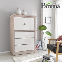 [파로마]니뜨포리하이그로시900양문서랍장DK, 워시화이트