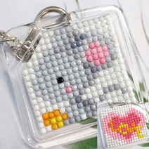조이십자수 손거울 열쇠고리패키지 보석자수패키지 비즈diy 큐빅십자수 보석 십자수, [보석] 정사각열쇠고리(보석자수)-쥐띠-ydb0131-Y, 1세트