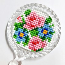 조이십자수 손거울 열쇠고리패키지 보석자수패키지 비즈diy 큐빅십자수 보석 십자수, [보석] 아크릴손거울(보석자수)-장미-ydb0151, 1세트
