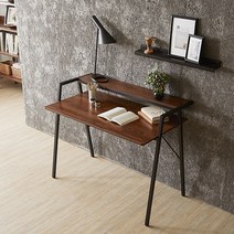 나무뜰 하딘 선반형 철제 책상 1140 CNM013C, 멀바우
